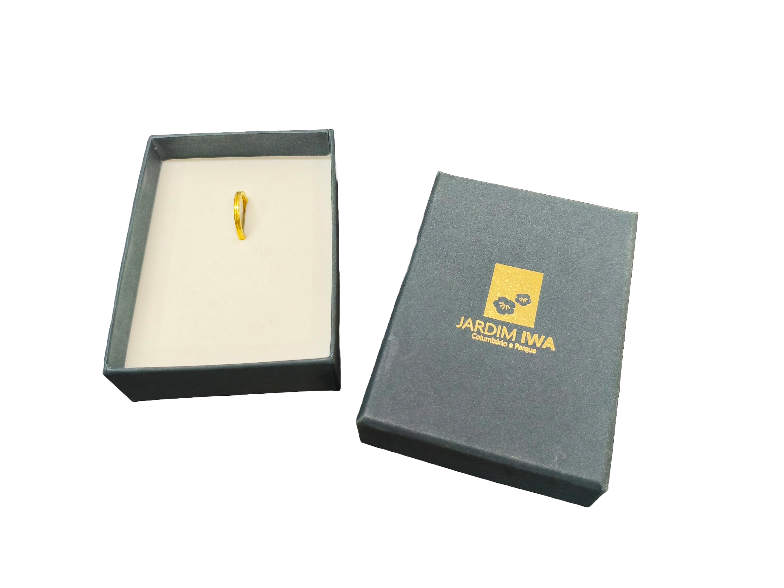 Porta anel corte a laser EVA 10mm branco aplicado