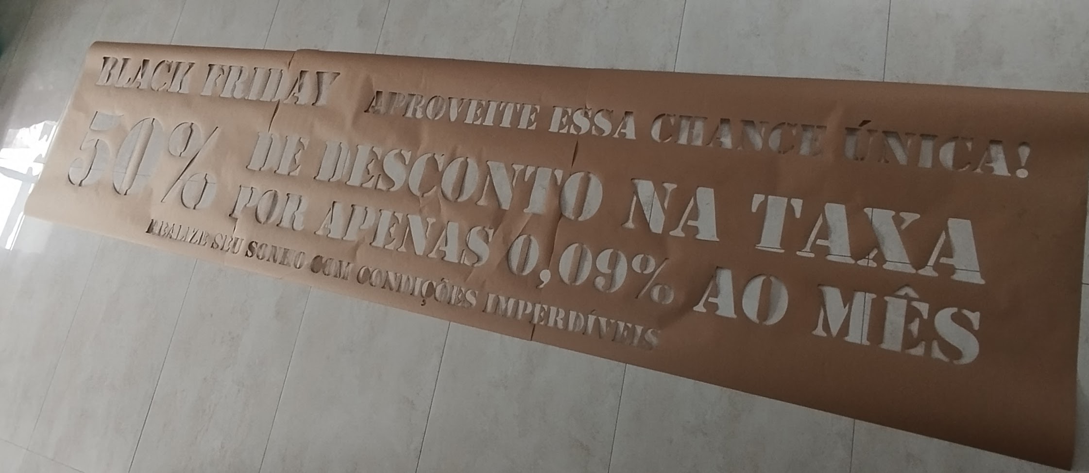 Corte laser papel kraft Faixas