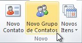Descrição: Comando Novo Grupo de Contatos na faixa de opções